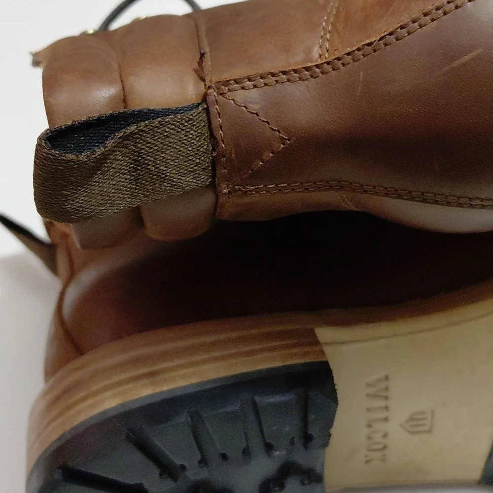 WILCOX Men's Shiloh Leather Upper Goodyear Welt Rust Brown Boots - 13